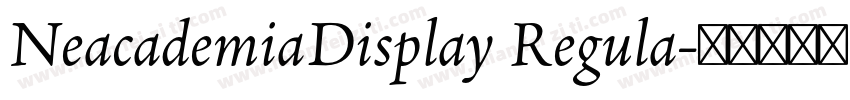 NeacademiaDisplay Regula字体转换